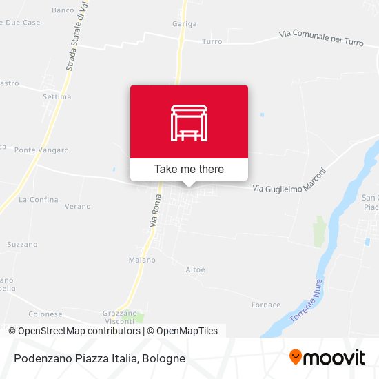 Podenzano Piazza Italia map