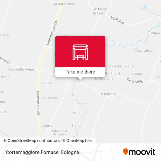 Cortemaggiore Fornace map