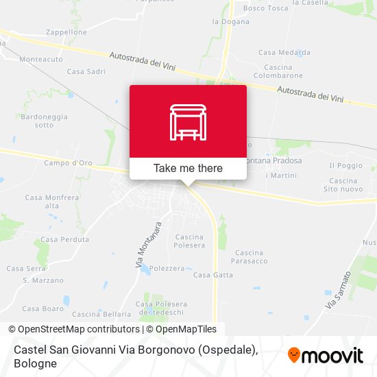 Castel San Giovanni Via Borgonovo (Ospedale) map