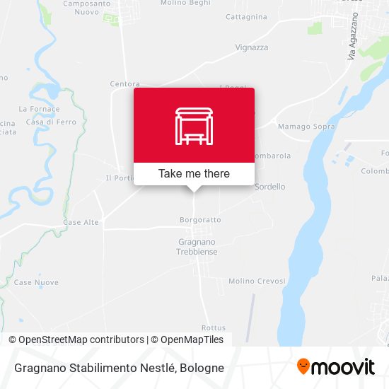 Gragnano Stabilimento Nestlé map