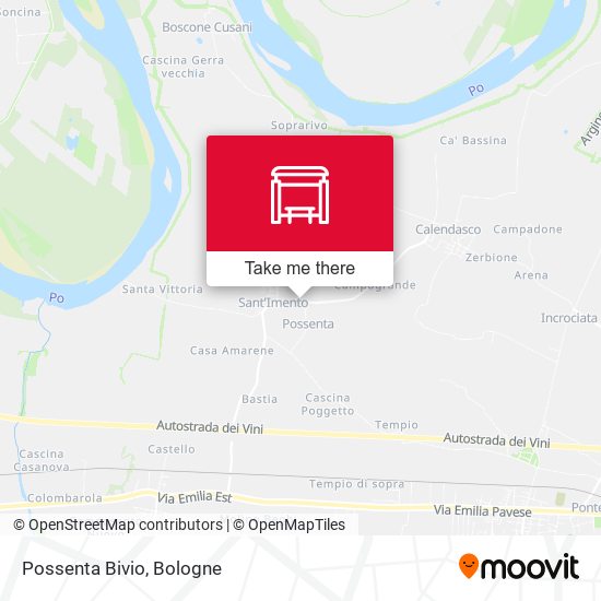 Possenta Bivio map