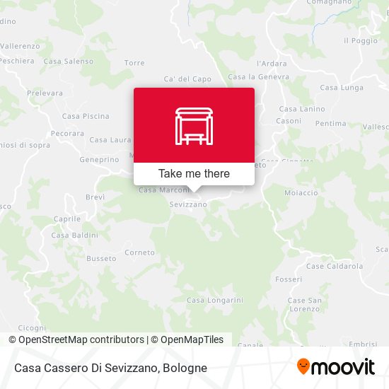 Casa Cassero Di Sevizzano map