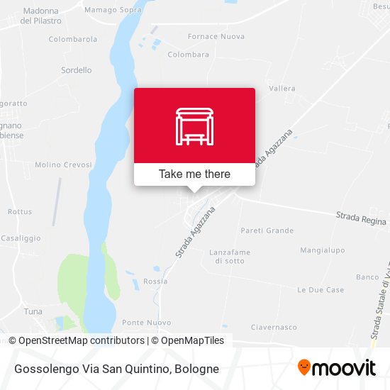 Gossolengo Via San Quintino map