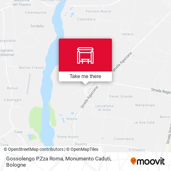 Gossolengo P.Zza Roma, Monumento Caduti map