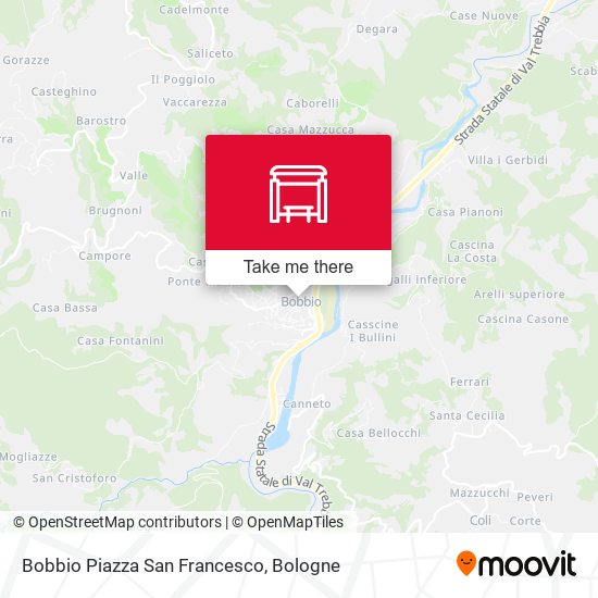 Bobbio Piazza San Francesco map