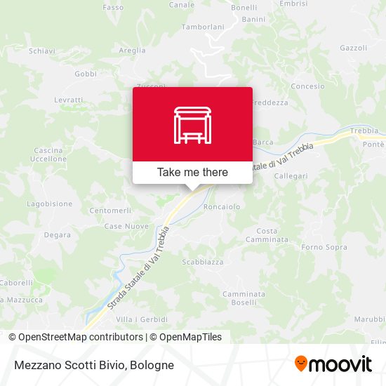 Mezzano Scotti Bivio map