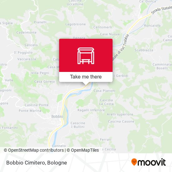 Bobbio Cimitero map