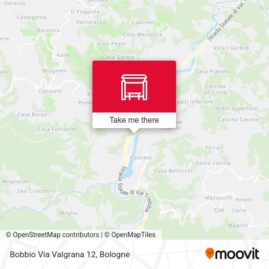 Bobbio Via Valgrana 12 map
