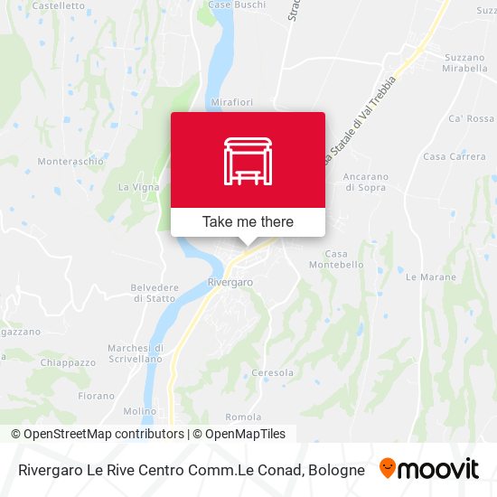 Rivergaro Le Rive Centro Comm.Le Conad map