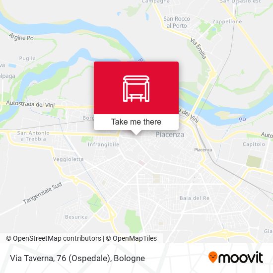 Via Taverna, 76 (Ospedale) map