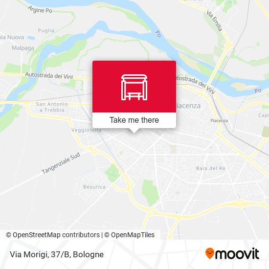 Via Morigi, 37/B map
