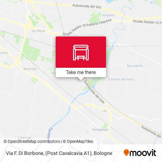 Via F. Di Borbone, (Post Cavalcavia A1) map