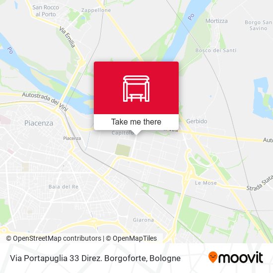 Via Portapuglia 33 Direz. Borgoforte map