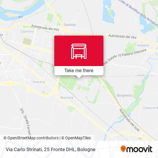 Via Carlo Strinati, 25 Fronte DHL map