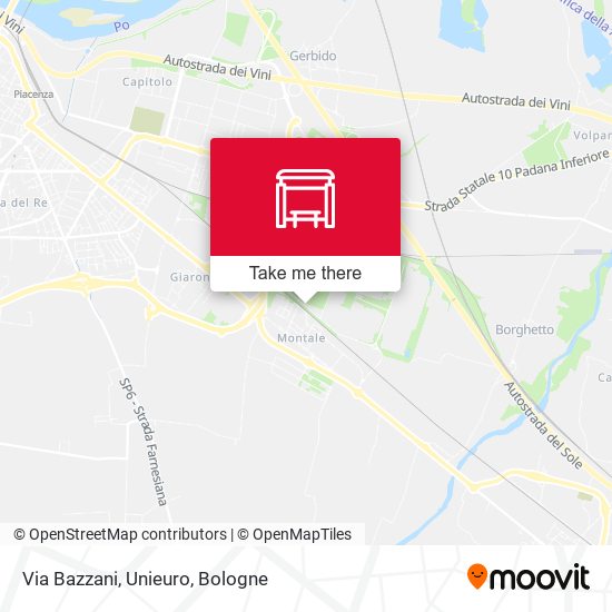 Via Bazzani, Unieuro map