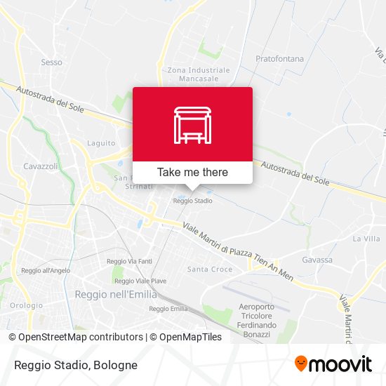 Reggio Stadio map