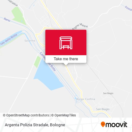 Argenta Polizia Stradale map