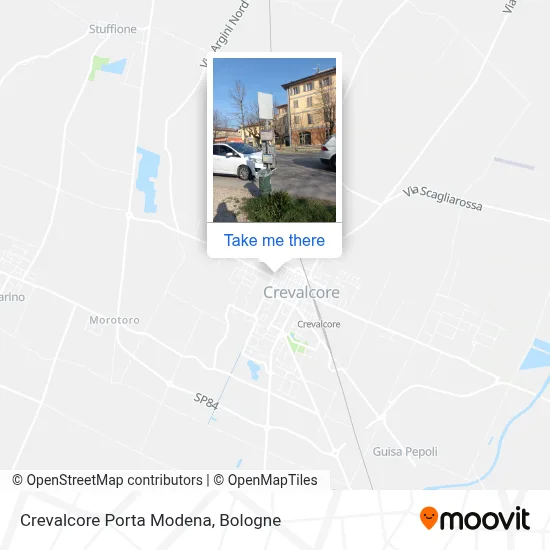 Crevalcore Porta Modena map
