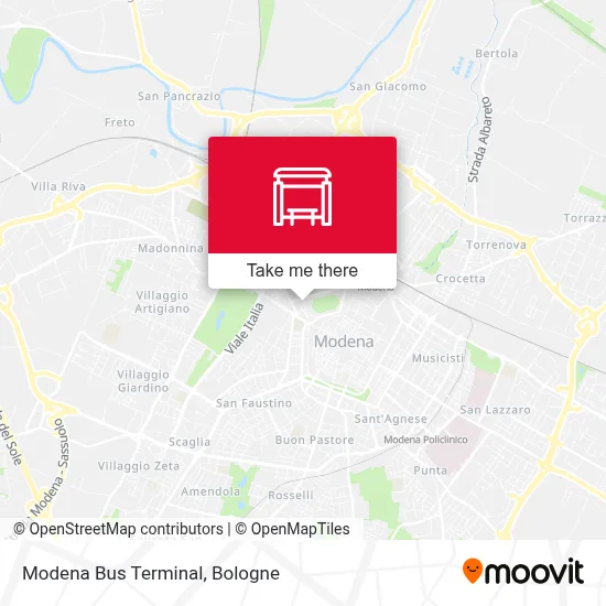 Modena Bus Terminal map