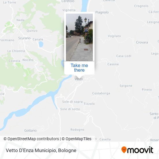 Vetto D'Enza Municipio map