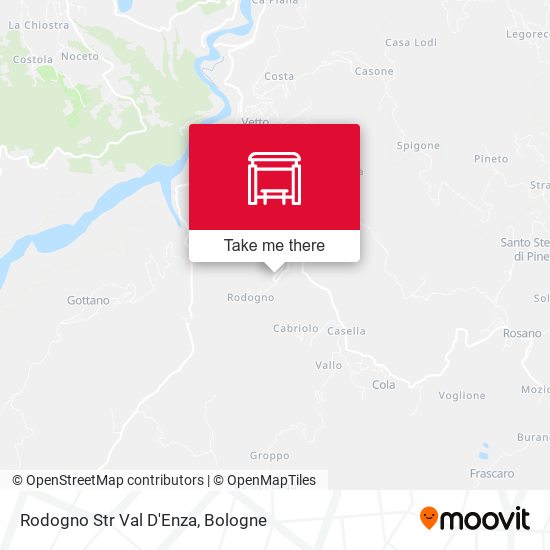 Rodogno Str Val D'Enza map