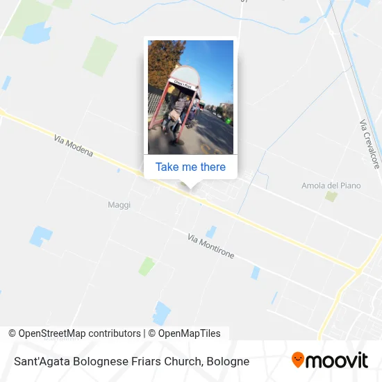 Sant'Agata Bolognese Friars Church map