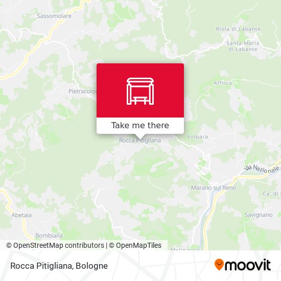 Rocca Pitigliana map