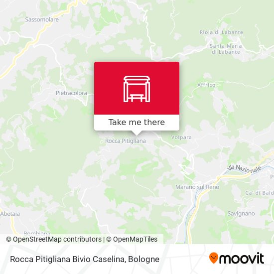 Rocca Pitigliana Bivio Caselina map