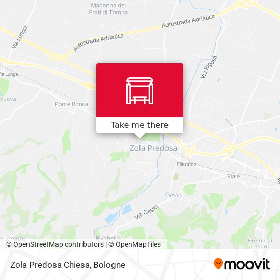 Zola Predosa Chiesa map