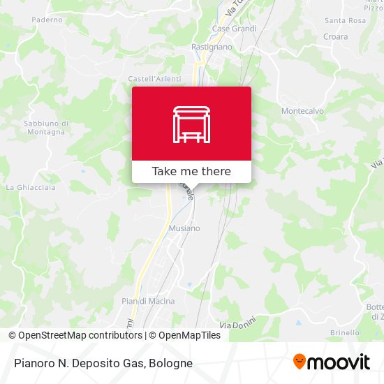 Pianoro N. Deposito Gas map