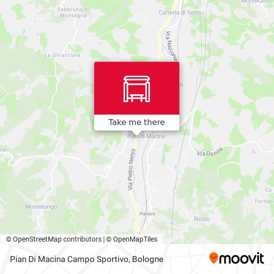 Pian Di Macina Campo Sportivo map