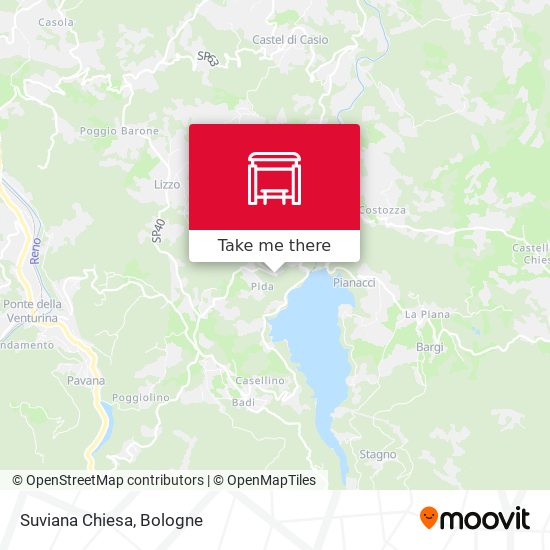 Suviana Chiesa map