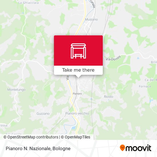 Pianoro N. Nazionale map