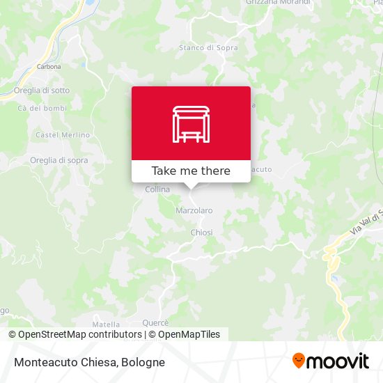 Monteacuto Chiesa map