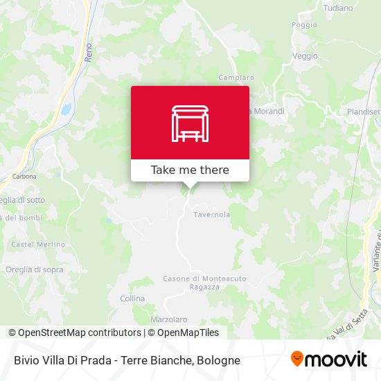 Bivio Villa Di Prada - Terre Bianche map