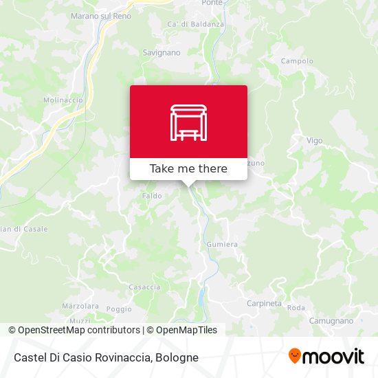 Castel Di Casio Rovinaccia map