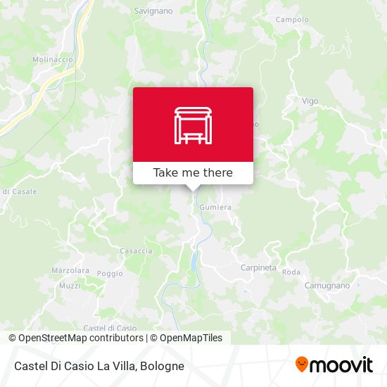 Castel Di Casio La Villa map