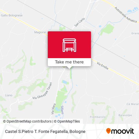 Castel S.Pietro T. Fonte Fegatella map