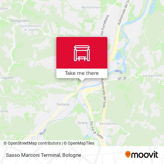 Sasso Marconi Terminal map