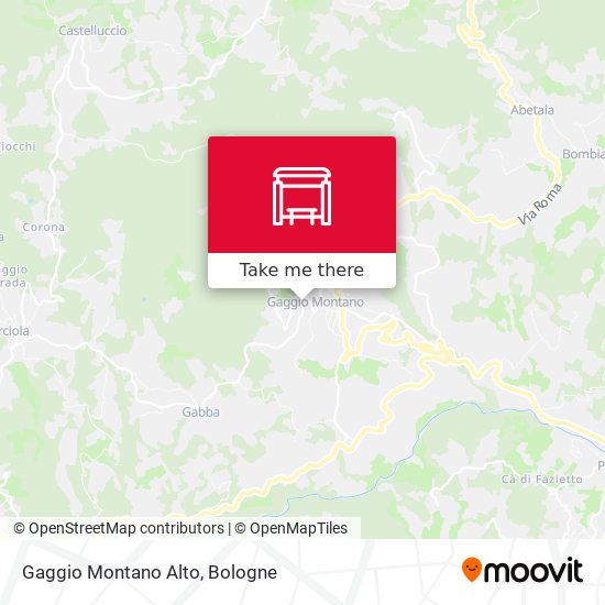 Gaggio Montano Alto map