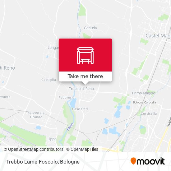 Trebbo Lame-Foscolo map
