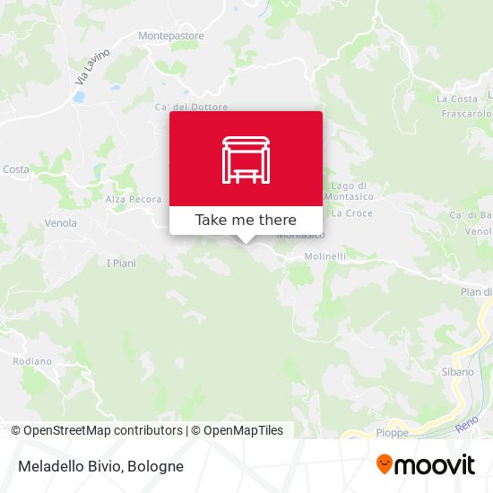 Meladello Bivio map