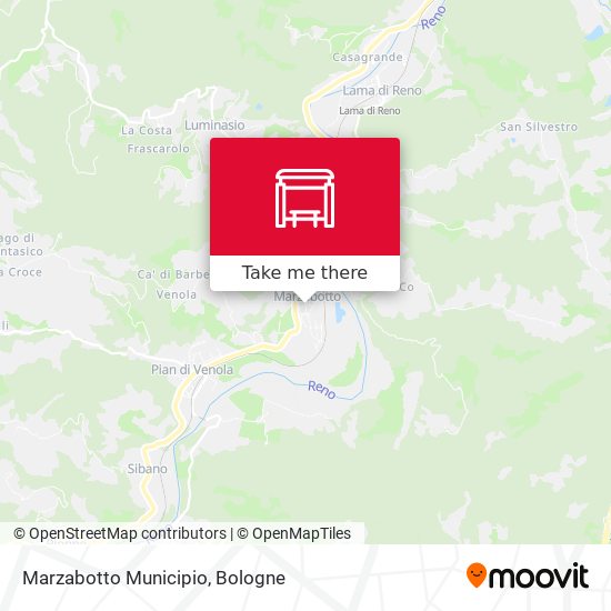 Marzabotto Municipio map
