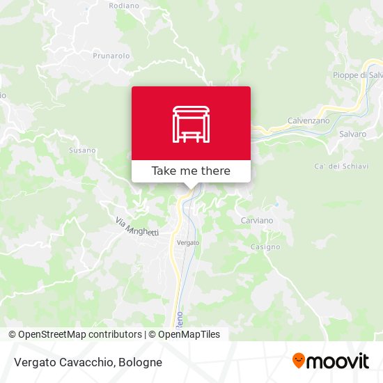 Vergato Cavacchio map