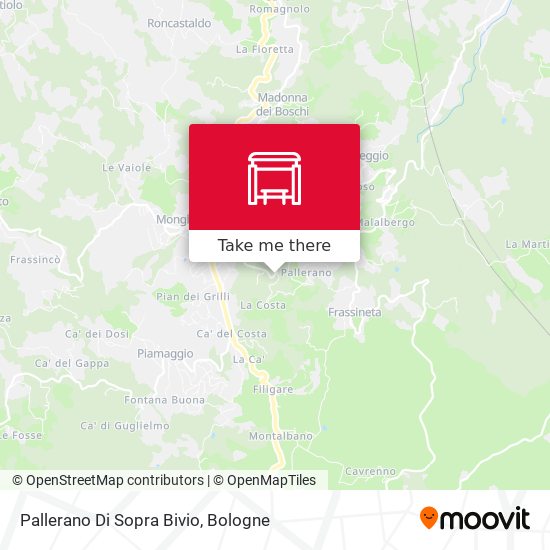 Pallerano Di Sopra Bivio map