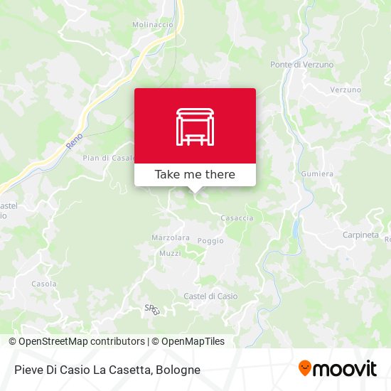 Pieve Di Casio La Casetta map