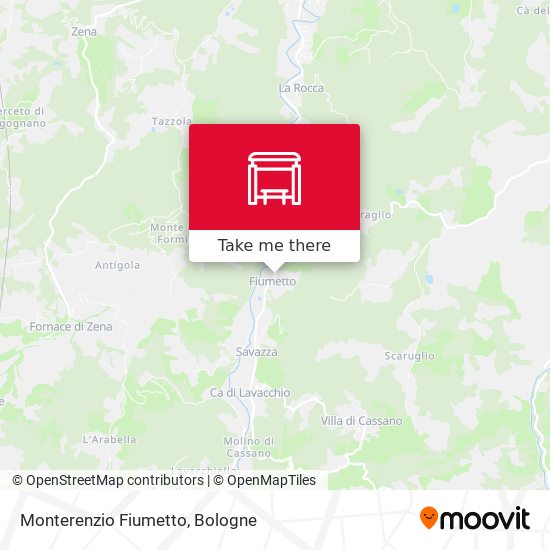 Monterenzio Fiumetto map