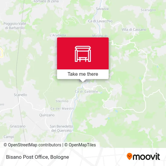 Bisano Post Office map