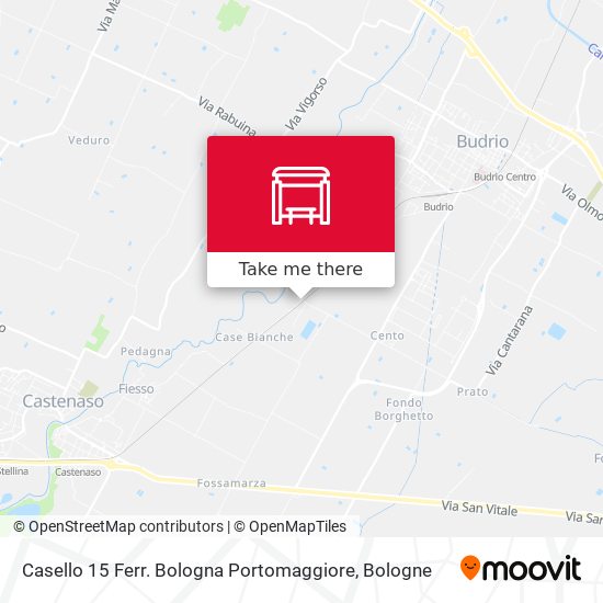 Casello 15 Ferr. Bologna Portomaggiore map