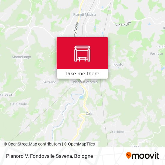 Pianoro V. Fondovalle Savena map